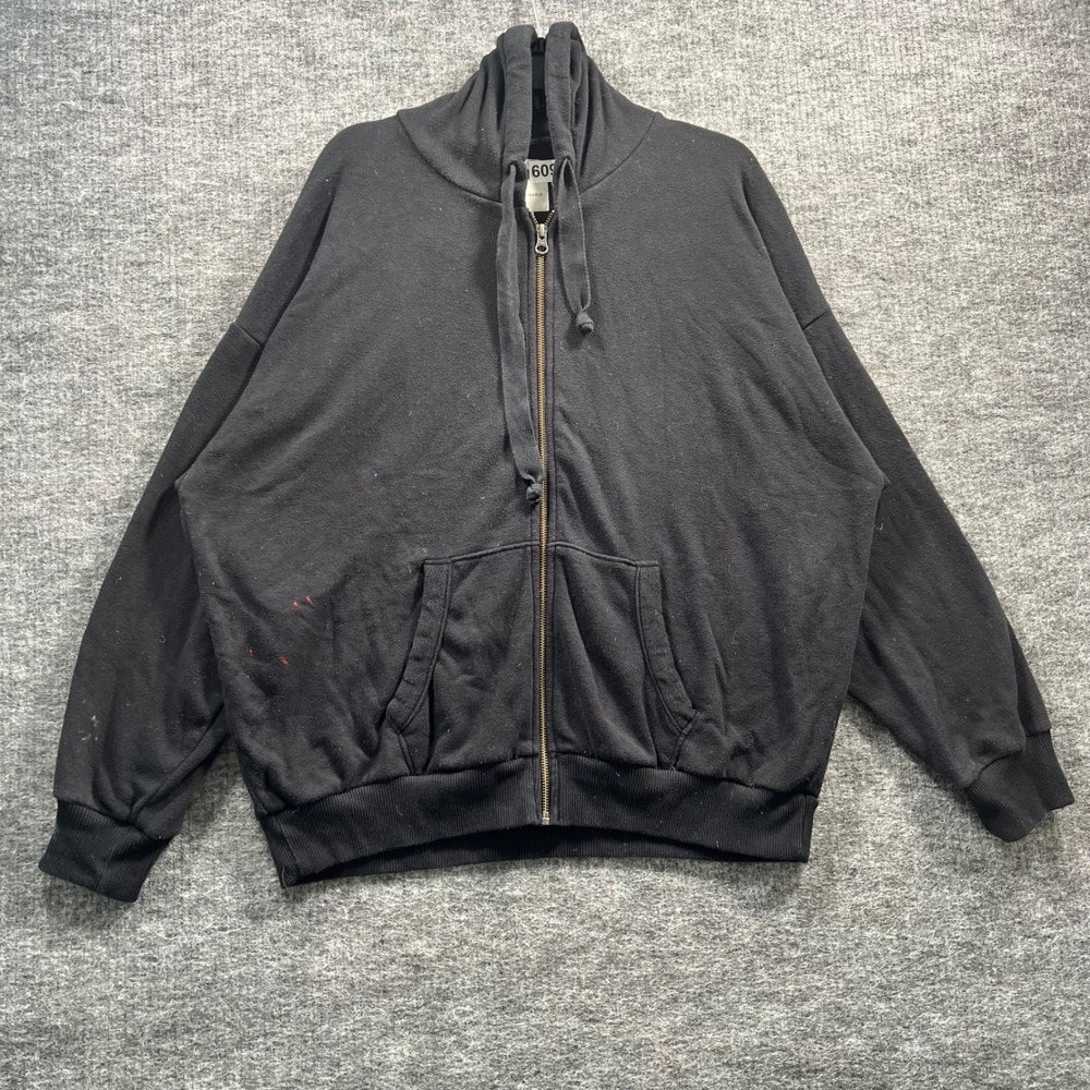 American Eagle Ahh-Mazingly Soft Full Zip Hoodie Black Oversized Medium